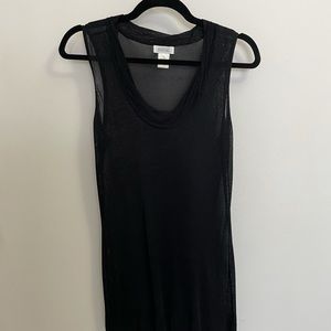 Barneys New York Black Sheer Blouse